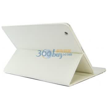ESK ipad2 多功能支架皮革保护套 白色 华丽质感