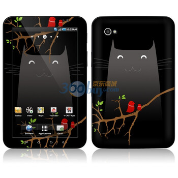 ideaSkin 三星 GALAXY Tab / P1000 / P1010 皮肤 灰色小猫与麻雀 外壳保护套皮贴膜 DBGA810517