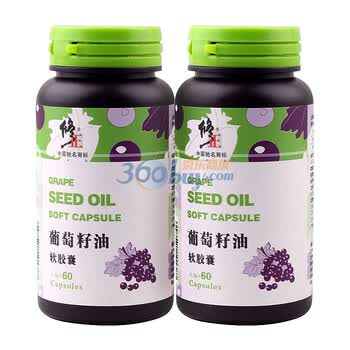 修正葡萄籽油软胶囊 60粒 500mg/粒*2瓶