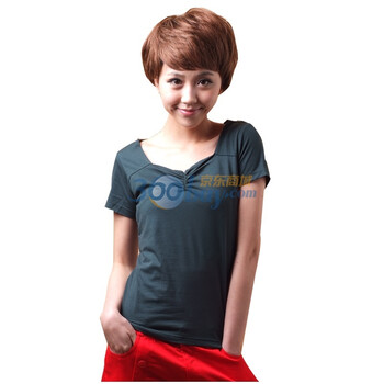 普柔菲 2012夏季新款短袖时尚动感休闲大方外套T恤AC332 军绿 xxl