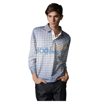 POLO VILLAE保罗威特男士休闲长袖polo衫 灰色900 52/XL