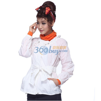 威丝曼之家WSM HOME领口抽绳设计 长袖外套 OC240013 白色 XL