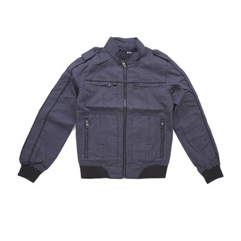 春季新品 GXG 时尚条纹立领休闲夹克#01101162 深灰色 M