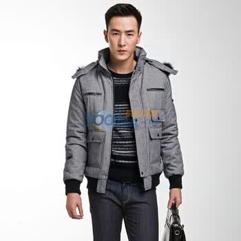 PEACEBIRD太平鸟男装冬季新品棉褛80610446032 灰色 XXXL