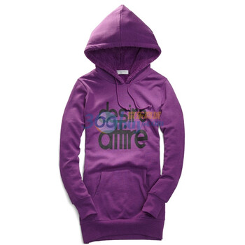 Giordano佐丹奴 外套 女随心所欲印花CVC长版卫衣 01391505 紫色 XL