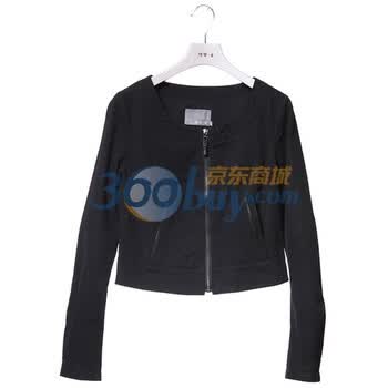 浪漫一身 基本款全棉长袖百搭短外套 黑色 XL