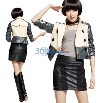 七格格Othermix 2012春装新品小外套 长袖短外套 女12L30020 灰色 XL