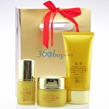 丸美MARUBI 弹力三件套（特润精华20ml+洁面精华120ml+晚霜50g）礼袋装
