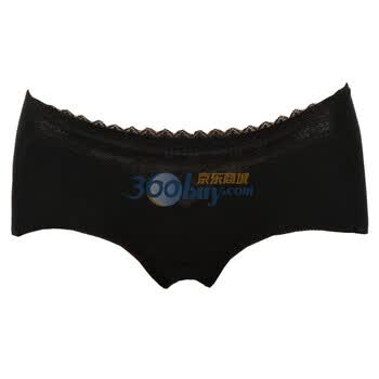 随尔美 Sealbeauty 甜蜜女人蕾丝刺绣花边中腰平角女士内裤【同色同码三件套】 S600200 黑色 XXL