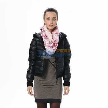 波司登 2011新款 羽绒服 女仿皮连帽短休闲款 BR2236 黑色 185/104A(XXXL)