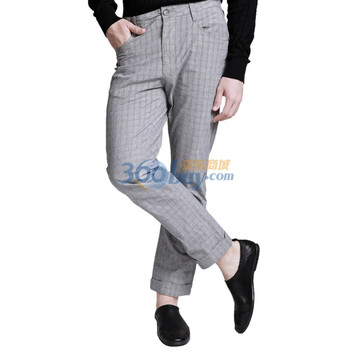 S2CITYLIFE杉杉男装 新款 男士时尚休闲格子长裤 25253014灰色33