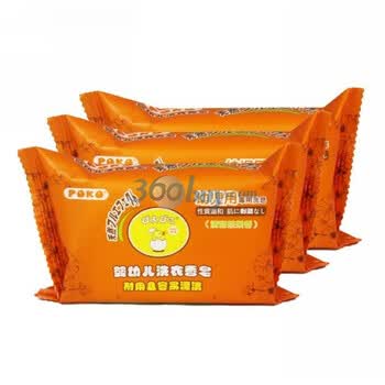 POKO婴幼儿洗衣香皂140g×３包（清甜茶果香）
