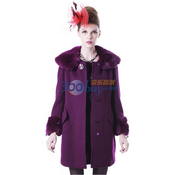 玛汐 Maxchic 2011冬新大衣中长款 羊毛呢外套 Q12010S11M 野玫瑰 XXL