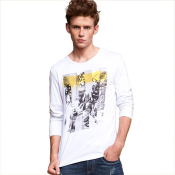 SPORTICA斯波帝卡时尚百搭长袖T恤男士11112303白色XXL