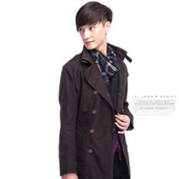 汤尼俊士(Tonyjeans)全棉修身中长款 风衣1210302050-49 橄榄 XXL