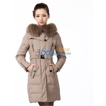 波司登旗下 2011新款 冰洁羽绒服 女式经典时尚中长款 BG11190茶色185/104A(XXXL)