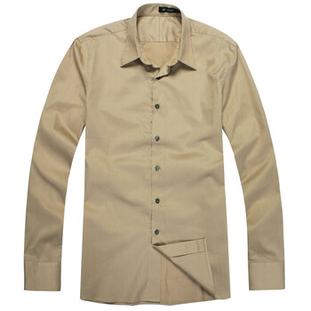 MR.ZERO 2011秋季新品 简洁休闲款 纯色长袖衬衫 AGA0016 11 卡其 XXL