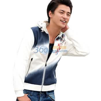 TUOYI2011潮男装新款修身韩版外套卫衣77288白色XXL