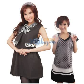 宝宝金盾新品防辐射孕妇装孕妇裙孕妇防辐射服马甲 L/XL 86010 麻灰色 XL