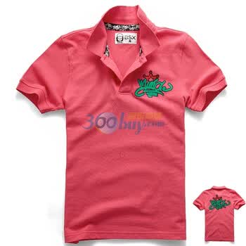 Giordano佐丹奴BSX Polo 男MINI CHE经典头像印花POLO 04011100 浅粉红 L