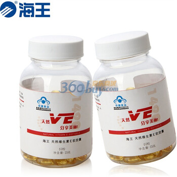 海王 天然维生素E软胶囊 60粒*2瓶