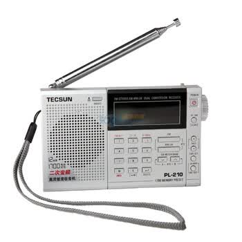德生 PL-210 数字调谐收音机 （银色）