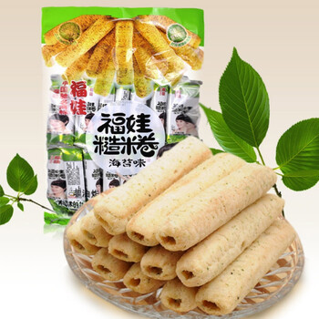 【福娃】粗粮卷心零食 糙米卷 海苔味380g*3包