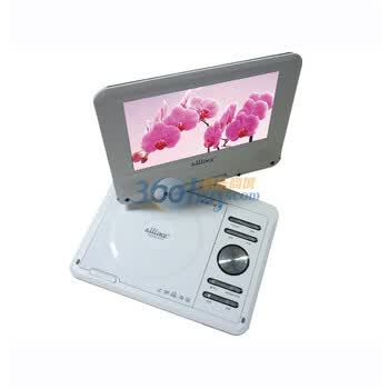 奥莱克（Alllike） PDVD-A19 移动便携式DVD 7寸屏 支持TV/USB/插卡/游戏/旋转 白色