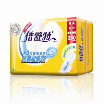 倍舒特棉柔 超长 夜用 卫生巾 4片 SN18004