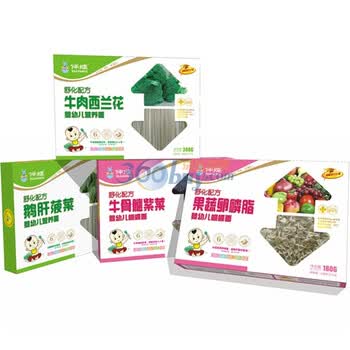伴娃 牛骨髓紫菜蝴蝶面、果蔬卵磷脂蝴蝶面、鹅肝菠菜营养面、牛肉西兰花面营养面 组合装