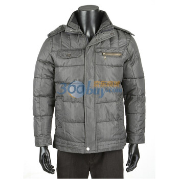 Friendsco 法都 男士黄灰色小格纹连帽翻立领加厚棉服 FE32W0509-90 185/100A(52A)