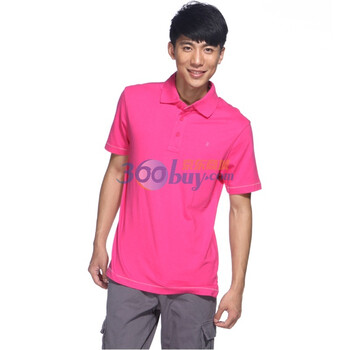 IZOD 新品纯棉翻领短袖休闲基础款男polo衫 3121913276409粉色XXL(185/102A)