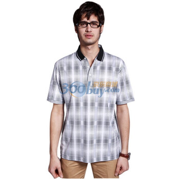 Catlonech/凯帝龙驰 夏装商务休闲男士短袖T恤衫A6307 墨绿 XXL