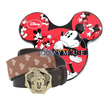 迪士尼Disney米奇皮带Mickey个性女士腰带.MBY0233M-206C 咖啡色