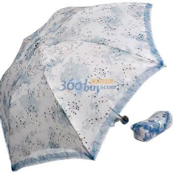 2012年新款 天堂伞 防紫外线 防晒 晴雨伞 341E朝花晨露 6号蓝