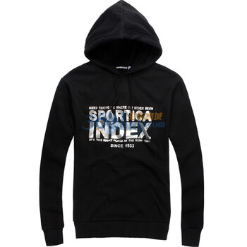 斯波帝卡SPORTICA2011秋冬新款运动活力灰色套头连帽卫衣外套男装11172452 11172453黑色XXL