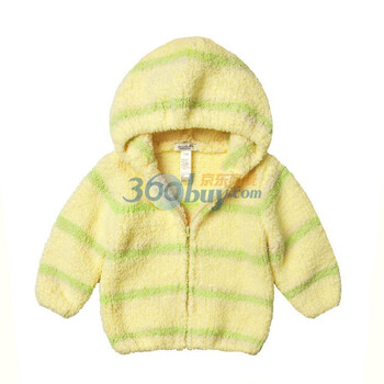 dave&bella 春款新品 超柔软可爱男女宝宝/婴儿服饰 条纹外套 139 柠檬黄浅绿 100(4T)