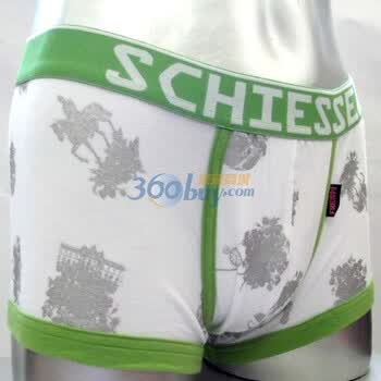 Schiesser舒雅 男士纯棉针织平角内裤(35-1555) 白色 XL