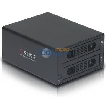 奥睿科（ORICO）3529sus3-c 全铝免工具3.5寸SATA双硬盘盒对拷硬盘盒 黑
