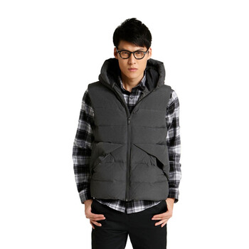 Jack Jones/杰克琼斯 羽绒服 连帽丝光羽绒坎肩C(黑)|211412037010 XXXL