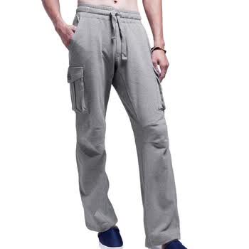 诠渡良品trenduality 男装休闲纯棉针织工装系运动长裤#TD359 麻灰色 XXL