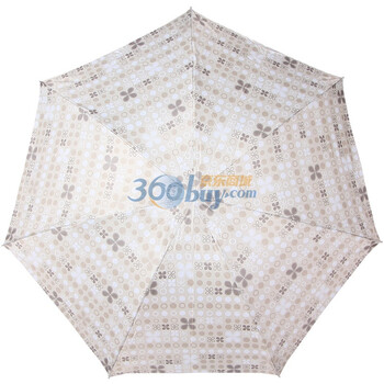 梅花 三折外翻铅笔伞-悠闲雨情 棕色