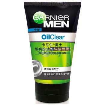 GARNIER卡尼尔男士酷爽控油泡沫洁面泥100ml