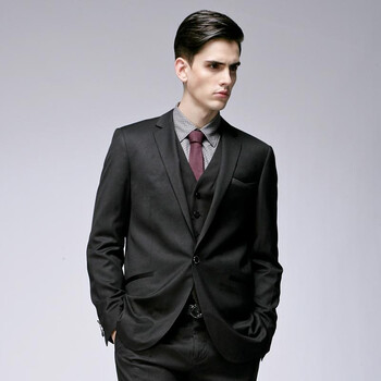 GXG 秋季新品 男士时尚斯文西服套装 #03113449 黑色 XL