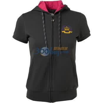 Giordano佐丹奴 外套 女时尚泼彩短袖开胸卫衣 01371402 灰色 XL