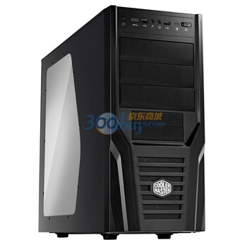 酷冷至尊（CoolerMaster）特警431（RC-431K-KWN1）标准版 中塔机箱（透明侧板 蓝色发光风扇 黑色）