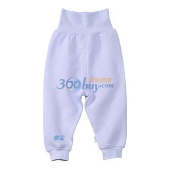 贝贝怡(bornbay) BB112 宝宝服饰 高腰护肚保暖裤 婴儿童装内衣 浅蓝色 92码