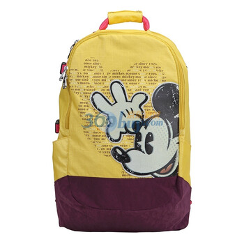 迪士尼Disney米奇包包Mickey帆布卡通双肩背包UF2182-08 黄色