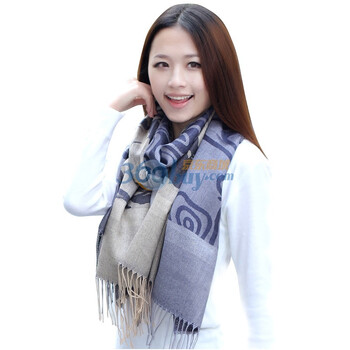 艾澜卡围巾2011新款围巾韩国秋冬女超长超宽大披肩围巾1249 藏青 170至200CM