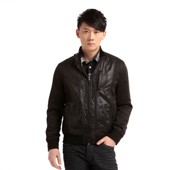 Jack Jones/杰克琼斯 外套 立领拼接男式夹克I(黑)|212121041010 195/112A/XXXL